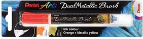 Pentel Dual Metallic Brush XGFH-DFX Brush-Pen orange, 1 St.