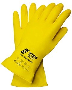 NITRAS SAFETY unisex Chemikalienschutzhandschuh 3220 Yellow Cleaner gelb Größe 10, 1 Paar