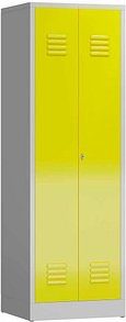 ClassiX Spind lichtgrau, zinkgelb X-510716, 1 Schließfach 59,0 x 50,0 x 180,0 cm