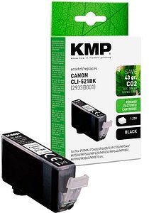 KMP schwarz Druckerpatrone kompatibel zu Canon CLI-521 BK