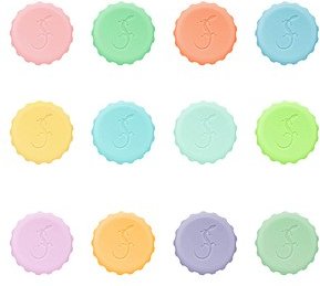 LURCH Silikon-Kronkorken Pastell bunt, 12 St.
