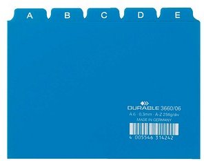 DURABLE Karteikartenregister A-Z blau