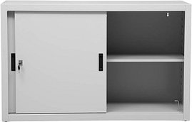 Thumbnail - Gürkan Schiebetürenschrank, 100266 lichtgrau 1 Fachboden 120,0 x 45,0 x 75,0 cm