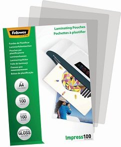 Fellowes Impress100 Laminierfolien glänzend für A4 100 micron, 100 St.