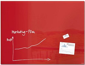 SIGEL Glas-Magnettafel Artverum 120,0 x 90,0 cm rot