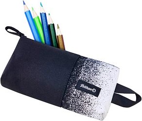 Pelikan Schlampermäppchen WOW Spotted schwarz/weiß, 16,0 x 21,5 cm