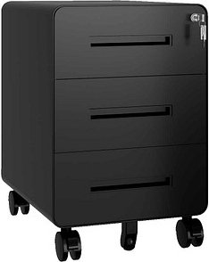 BISLEY EasyRoll Rollcontainer schwarz 3 Auszüge 40,0 x 50,0 x 50,0 cm