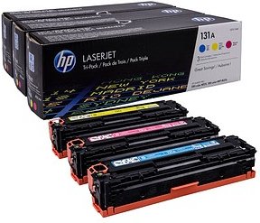 HP 131A (U0SL1AM) cyan, magenta, gelb Tonerkartuschen, 3er-Set