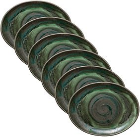 6 HEART & SOUL Servierplatten Perfect Match Avocado grün 31,0 x 24,0 cm