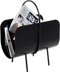 Thumbnail - HAKU Möbel Zeitungsständer 22586 schwarz Metall, DIN A4 quer