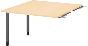 HAMMERBACHER Verbindungsplatte höhenverstellbar KT12C ahorn, grafit rechteckig 120,0 x 130,0 x 72,0 - 74,0 cm