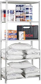 Thumbnail - Simonrack Schwerlastregal MADERCLICK MINI 8435104937266 silber 80,0 x 30,0 x 180,0 cm