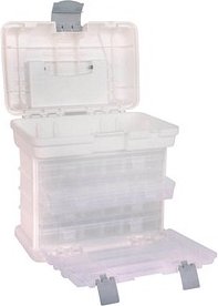 Thumbnail - Rayher Tragebox Aufbewahrungsbox transparent/weiß 26,0 x 17,5 x 27,5 cm