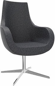 Thumbnail - fm Sessel Pirum anthrazit chrom Stoff, 1 St.