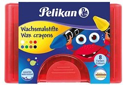 Thumbnail - Pelikan 665/8 Wachsmalstifte farbsortiert, 8 St.