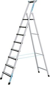 ZARGES Stehleiter einseitig Comfortstep S silber 8 Stufen, H: 287,0 cm