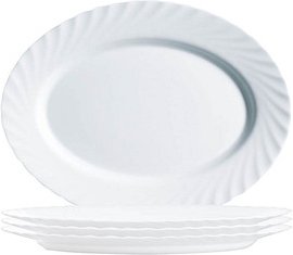 ARCOROC Servierplatten Trianon White weiß Ø 35,0 cm, 4 St.