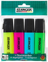 Thumbnail - STANGER Textmarker farbsortiert, 4 St.