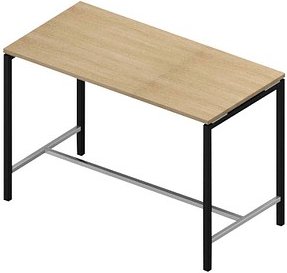 Quadrifoglio Stehtisch Creo eiche rechteckig, 4-Fuß-Gestell grau, 160,0 x 80,0 x 107,0 cm