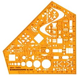Thumbnail - STANDARDGRAPH Zeichenschablone stano-Elektro 8191 orange