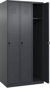 CP Spind Classic Plus anthrazitgrau 080000-30 S10010, 3 Schließfächer 90,0 x 50,0 x 185,0 cm