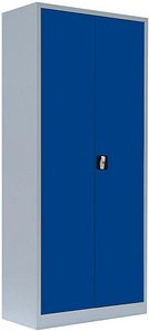 LÜLLMANN Putzmittelschrank 545521 enzianblau, lichtgrau 80,0 x 38,3 x 180,0 cm, aufgebaut, 1 St.