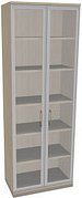 fm Aktenschrank Oldenburg, 4260429767687 akazie, Acrylglas klar 2 Fachböden 80,0 x 44,2 x 222,1 cm