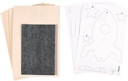 Rayher Bastelholz natur Sperrholzplatten mit Vorlagen Fahrzeuge, 1 Pack
