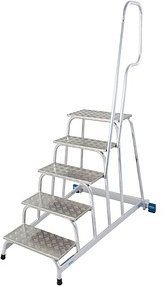 KRAUSE Montagetritt STABILO silber 5 Stufen, H: 140,0 cm