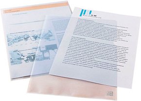 100 OXFORD Sichthüllen DIN A4 transparent genarbt 0,11 mm