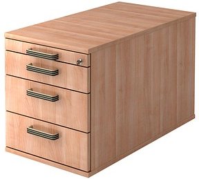 HAMMERBACHER Haziender Rollcontainer nussbaum 4 Auszüge 42,8 x 80,0 x 51,2 cm