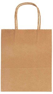 folia Papier-Tragetaschen M braun 18,0 x 21,0 cm, 20 St.
