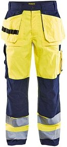Thumbnail - BLAKLÄDER® unisex Warnschutzhose HIGH-VIS "1533" gelb, marine Größe 106