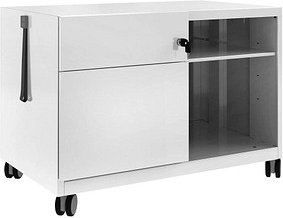 BISLEY Note™ Caddy Rollcontainer lichtgrau 2 Auszüge 80,0 x 49,0 x 56,3 cm