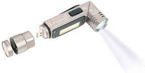 TROIKA® ECO KNICKLICHT PRO LED Taschenlampe titanfarben 14,9 cm, 200 Lumen