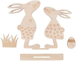 Thumbnail - Rayher Bastelholz natur Osterfreunde zum Stellen, 1 Pack