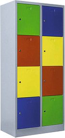 ClassiX Schließfachschrank lichtgrau, bunt X-523422, 8 Schließfächer 80,0 x 50,0 x 180,0 cm