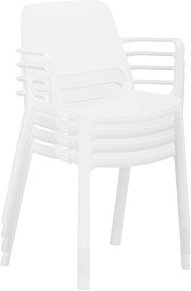 Mayer Stapelstühle myNUKE 2051 61 weiß Kunststoff, 4 St.