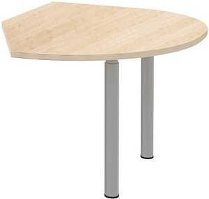 röhr Anbautisch höhenverstellbar Techno ahorn, silber freiform 104,0 x 126,5 x 68,0 - 82,0 cm