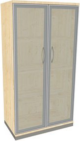 fm Aktenschrank Sidney, 4260267329290 königsahorn, Acrylglas satiniert 3 Fachböden 80,0 x 44,2 x 151,7 cm
