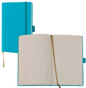 Lediberg Notizbuch Tucson ca. DIN A6 kariert, türkisblau Hardcover 192 Seiten, 1 St.