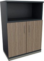 fm Regalschrank Sidney, 4260649687048 lavagrau, eiche natur 80,0 x 44,2 x 113,3 cm