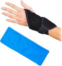 relaxdays Kühlpad Handgelenk 10027262_0 schwarz, 1 St.