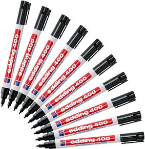 edding 400 Permanentmarker schwarz 1,0 mm, 10 St.