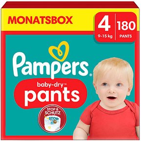 Pampers® Windeln baby-dry™ Monatsbox Gr. 4 (9-15 kg) für Babys und Kleinkinder, 180 St.