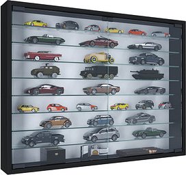 VCM my home Mandosa XXL Hängevitrine schwarz 8 Fachböden