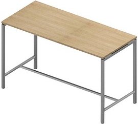 Quadrifoglio Stehtisch Creo eiche rechteckig, 4-Fuß-Gestell alu, 180,0 x 80,0 x 107,0 cm