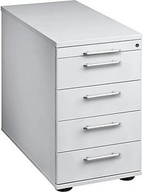 HAMMERBACHER Prokura Standcontainer lichtgrau 5 Auszüge 42,8 x 80,0 x 72,0 - 76,0 cm
