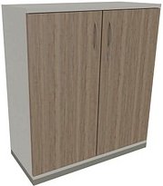 fm Aktenschrank Sidney, 4260429763733 weiß, eiche natur 2 Fachböden 100,0 x 44,2 x 113,3 cm