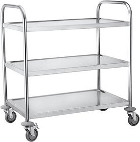 Servierwagen silber 84,5 x 52,5 x 94,0 cm